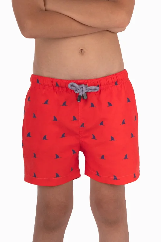 Boys Red Fin Swimwear - Fin Clothing